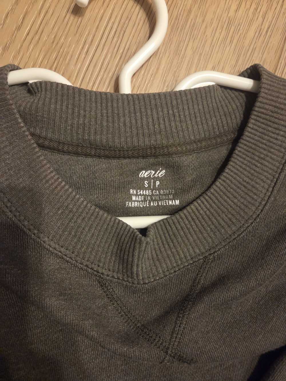 Aerie Women's Crewneck Sweater in Olive Green